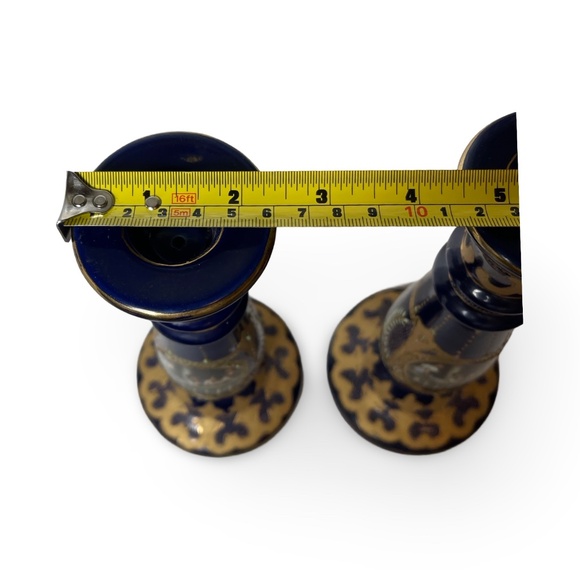 ROYAL LIMOGES CANDLESTICKS HAND PAINTED - Picture 9 of 12